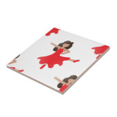 Tänzerin Emoji Fliese (Seite)