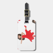 Tänzerin Emoji Gepäckanhänger (Vorderseite vertikal)