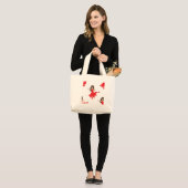 Tänzerin Emoji Jumbo Stoffbeutel (Vorderseite (Model))