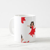Tänzerin Emoji Kaffeetasse (Vorderseite Links)