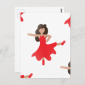 Tänzerin Emoji Postkarte (Vorne/Hinten)