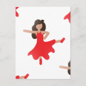 Tänzerin Emoji Postkarte (Vorderseite)