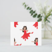Tänzerin Emoji Postkarte (Stehend Vorderseite)