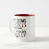 Tänzerin-Fitness Motivierend Quote Zweifarbige Tasse (Vorderseite Links)