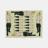 Tänzerin Fleece Blanket Minze & Black (Vorderseite (Horizontal))