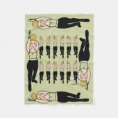 Tänzerin Fleece Blanket Minze & Black (Vorderseite)