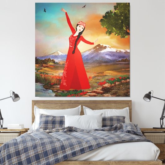 Tänzerin gestresste Canvas Print Leinwanddruck (Insitu (Schlafzimmer))