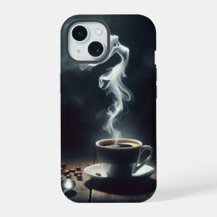 Tänzerin im Dampf in Kaffee iPhone 15 Hülle