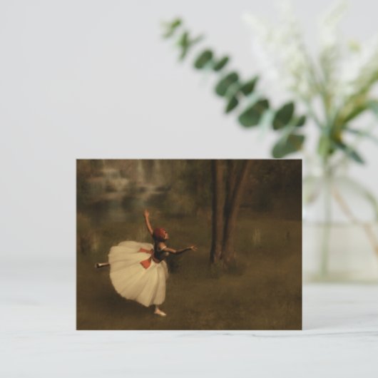 Tänzerin im Garten Postkarte (Stehend Vorderseite)