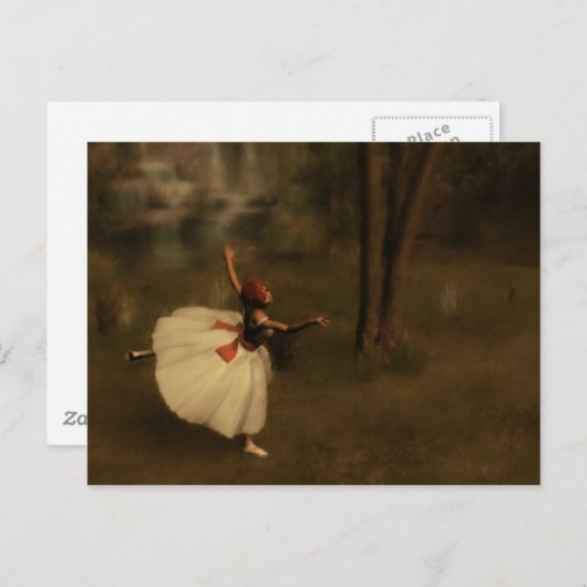 Tänzerin im Garten Postkarte (Vorne/Hinten)