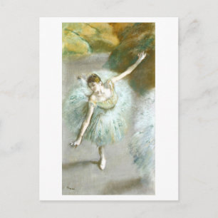 Tänzerin in Grün Gemälde (1883) von Degas Postkarte