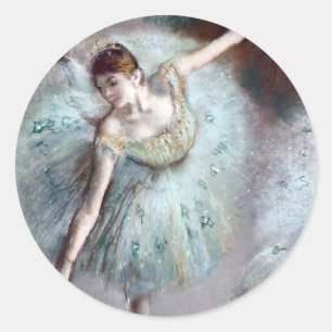 Tänzerin in Grün von Edgar Degas Runder Aufkleber