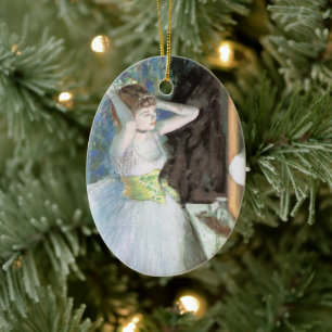 Tänzerin in ihrem Ankleideraum von Edgar Degas Keramik Ornament