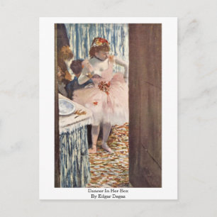 Tänzerin in ihrer Kiste von Edgar Degas Postkarte