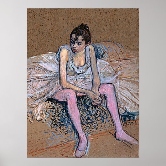 Tänzerin in rosafarbenen Lichtern Poster (Vorne)