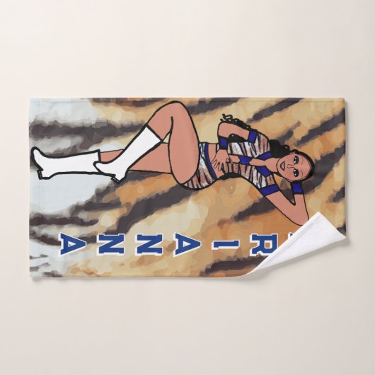 Tänzerin/Majorette Handtuch Blauer Tiger #1 (Handtuch)