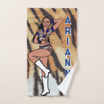 Tänzerin/Majorette Handtuch Blauer Tiger #1