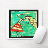 Tänzerin mit blauem Rock, Gemälde von Egon Schiele Mousepad (Mit Mouse)