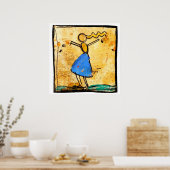 Tänzerin mit blauem Rock, Gemälde von Egon Schiele Poster (Küche)