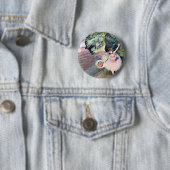 Tänzerin mit Blumenstrauß von Edgar Degas Button (Beispiel)