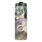 Tänzerin mit Blumenstrauß von Edgar Degas Thermosbecher (Vorderseite)