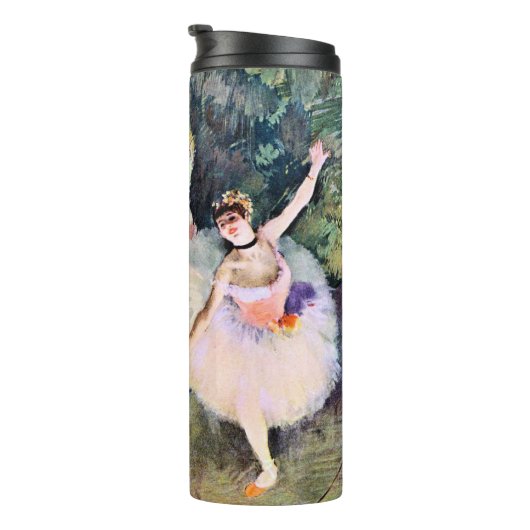 Tänzerin mit Blumenstrauß von Edgar Degas Thermosbecher (Nach rechts gedreht)
