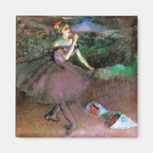 Tänzerin mit Blumensträußen von Degas Magnet