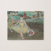 Tänzerin mit Bouquet, Curtsying von Edgar Degas Puzzle (Horizontal)