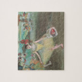 Tänzerin mit Bouquet, Curtsying von Edgar Degas Puzzle (Vertikal)