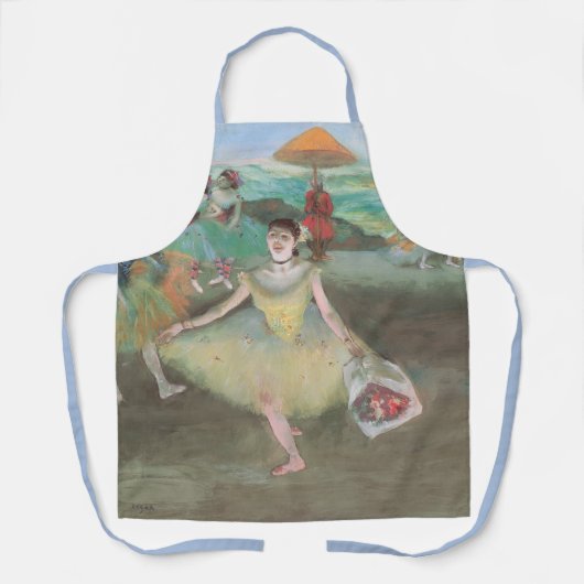 Tänzerin mit Bouquet, Curtsying von Edgar Degas Schürze (Vorderseite)
