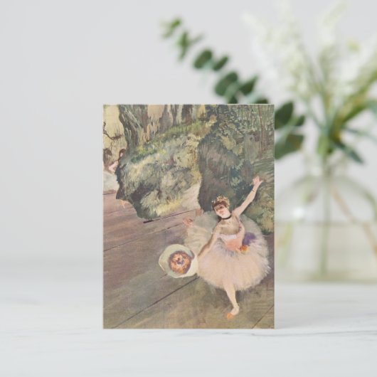 Tänzerin mit Bouquet Postkarte (Stehend Vorderseite)
