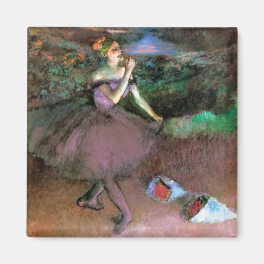 Tänzerin mit Bouquets von Degas Magnet (Vorne)