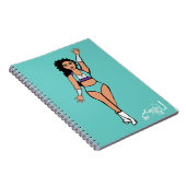 Tänzerin Notebook Aqua / weiß / Lila Notizblock (Rechte Seite)