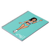 Tänzerin Notebook Aqua / weiß / Lila Notizblock (Linke Seite)