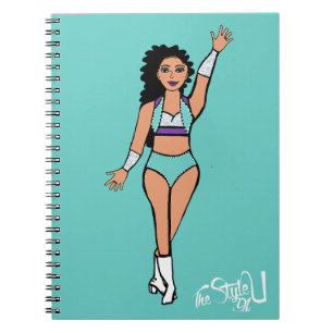 Tänzerin Notebook Aqua / weiß / Lila Notizblock