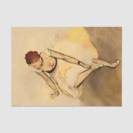 Tänzerin passt ihren Slipper an, Degas Art Seidenpapier
