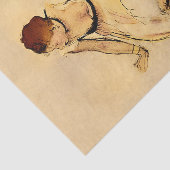 Tänzerin passt ihren Slipper an, Degas Art Seidenpapier (Ausschnitt)