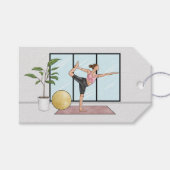 Tänzerin Pose Yoga Natarajasana Balance Workout Gi Geschenkanhänger (Vorderseite (Horizontal))