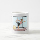 Tänzerin Pose Yoga Natarajasana mit Individuelle N Kaffeetasse (Mittel)