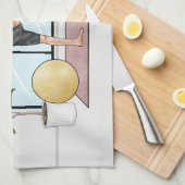 Tänzerin Pose Yoga Natarajasana Personalisierter N Geschirrtuch (Viertel Falte)