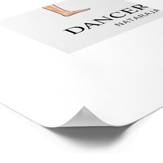 Tänzerin Pose Yoga Stretch Training Frauen Poster (Ecke)