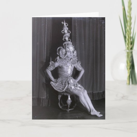 Tänzerin rauer Einrichtung in Kostümkunst Deko der Karte (Vorderseite)