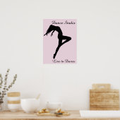 Tänzerin Rereifen Silhouette Personalisiert Poster (Küche)
