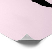 Tänzerin Rereifen Silhouette Personalisiert Poster (Ecke)