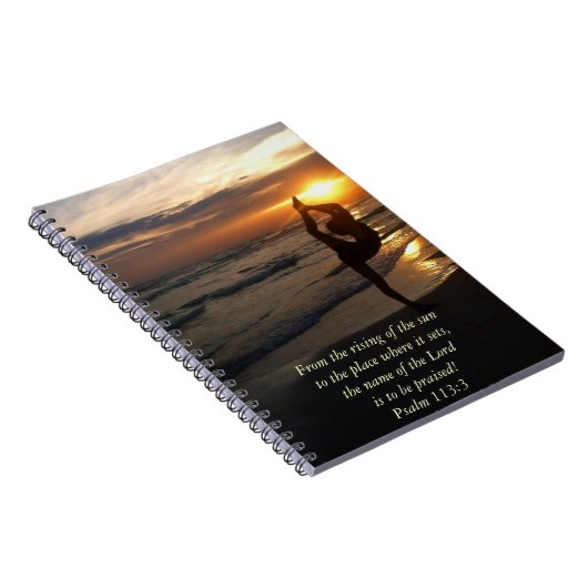 Tänzerin-Silhouette am Strand bei Sunset Notebook Notizblock (Rechte Seite)