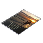 Tänzerin-Silhouette am Strand bei Sunset Notebook Notizblock (Linke Seite)