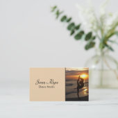 Tänzerin Silhouette, Strand bei Sunset Dance Studi Visitenkarte (Stehend Vorderseite)