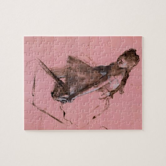 Tänzerin Slipping on Your Shoe von Edgar Degas Puzzle (Horizontal)