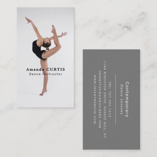 Tänzerin, Tanzlehrerin, Tänzerin Visitenkarte (Vorne/Hinten)