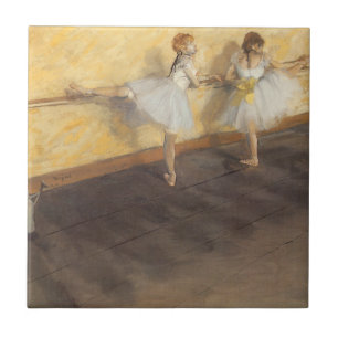 Tänzerinnen an der Barre von Edgar Degas, Vintage  Fliese